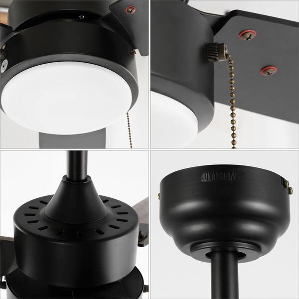 JONATHAN Y Blair 42 in. 1-Light Indoor Black Minimalist 3