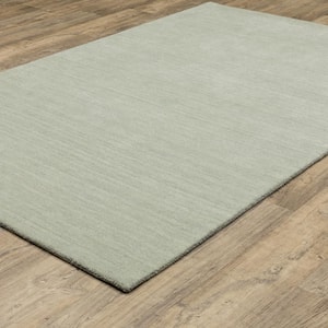 Allaire Silver 2 ft. x 8 ft. Heathered Solid Hand-Crafted 100% Wool Indoor Runner Area Rug