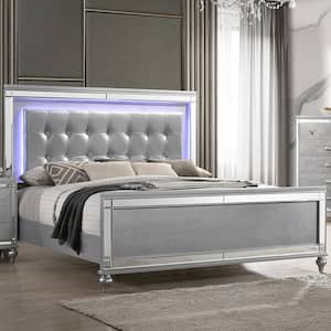 Valentino Silver California King Bed Frame (Side Rails)