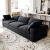 Magic Home 120 in. Modular Barong Linen Flannel Fabric Comfy Large 5-Seat  L-shape Corner Free Combination Sectional Sofa, Black CS-W1036S00022 - The  Home Depot