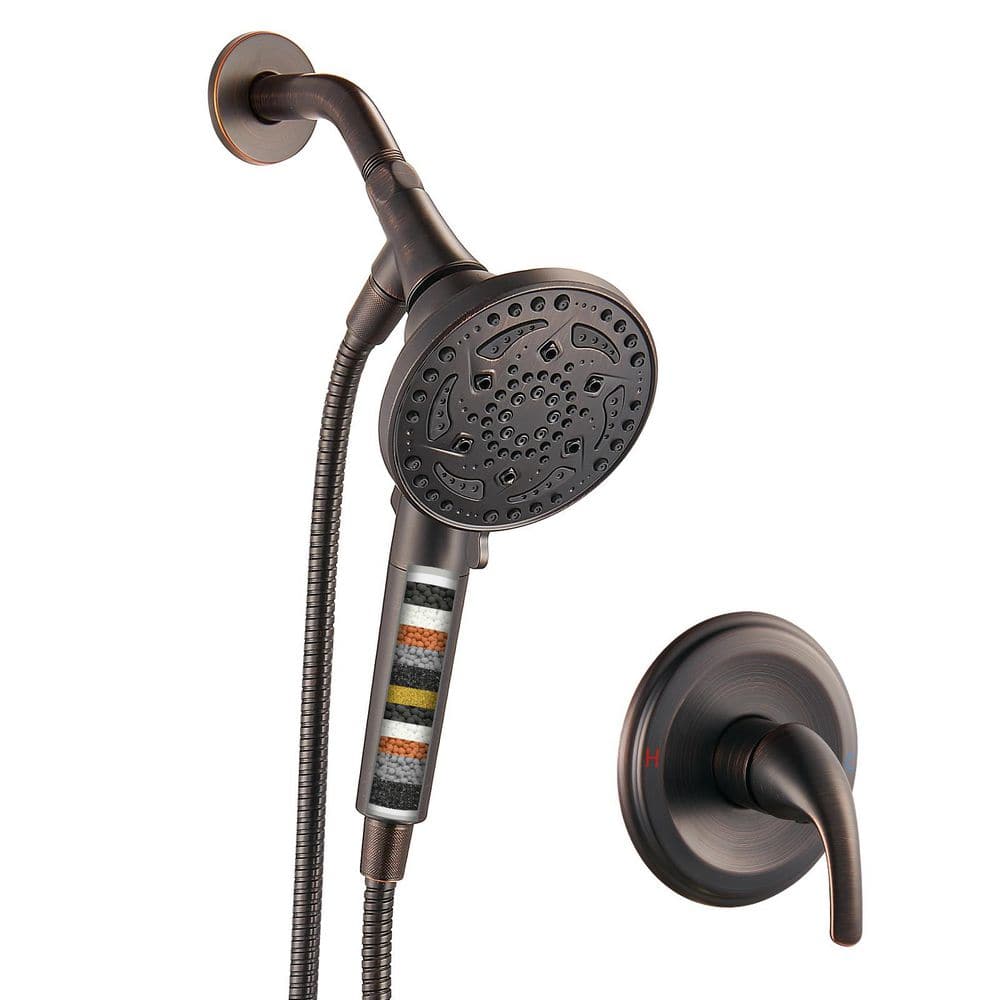 Filter Single-Handle 7-Spray Patterns Shower Faucet 1.8 GPM with Adjustable Stream in Oil Rubbed Bronze(Valve Included) price history on PriceWatchPro