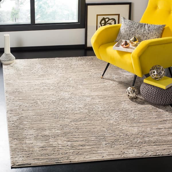 Meadow Beige 9 ft. x 12 ft. Abstract Area Rug