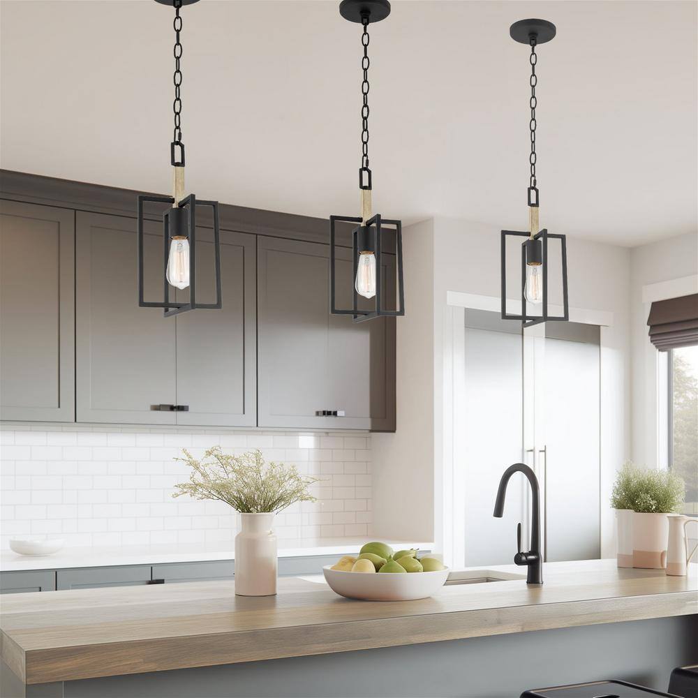 Sheffield Sandblasted Black Metal Farmhouse Pendant Light