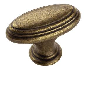 Mulholland 1-7/16 in. Rustic Brass Cabinet Knob