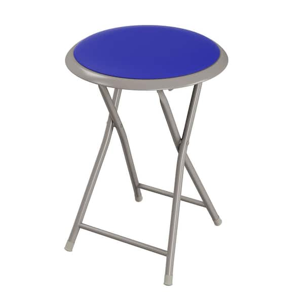 Trademark Home 18 In Royal Blue Heavy, Round Folding Chairs