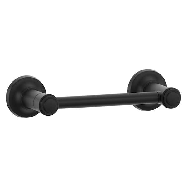 Pfister Briscoe Wall Mounted Double Post Pivot Toilet Paper Holder in Spot Defense Matte Black