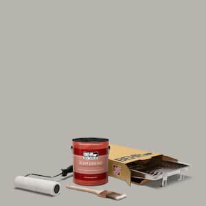 1 gal. #PPU24-11 Greige Ultra Extra Durable Flat Interior Paint and 5-Piece Wooster Set All-in-One Project Kit