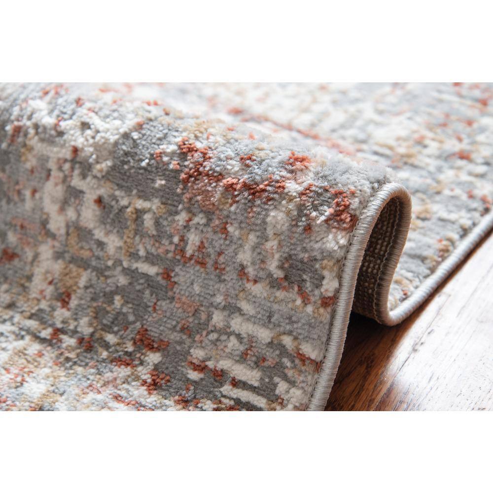Elegance Rust Rectangle 5'3" x 7'2" Stain-Resistant Polyester Area Rug