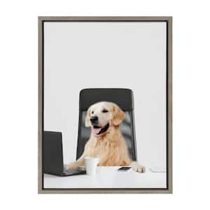 Sylvie I'm Denzel, President by The Creative Bunch Studio Set of 1 Framed Canvas Animals Art Print 24.00 in. x 18.00 in.
