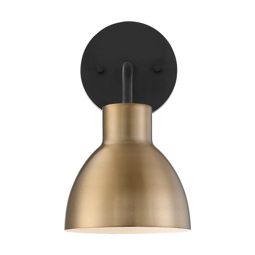 Florian Black Stainless Steel 1-Light Dimmable Vanity Sconce