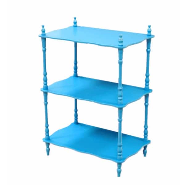 Homecraft Furniture 11.82 in. W x 18.91 in. D x 27.78 in. H Kids Shelves in Blue