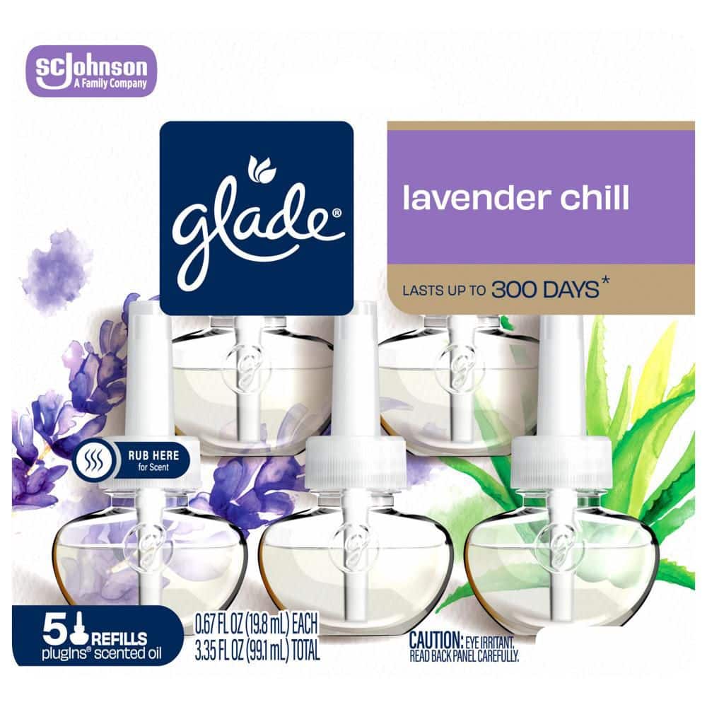 Glade 3.35 fl. oz. Lavender and Aloe Plug-In Air Freshener Refill (5-Count) 317137