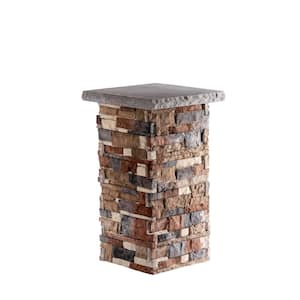 18 in. x 36 in. Monument Valley with a Slate Flat Cap Stone Pillar Kit