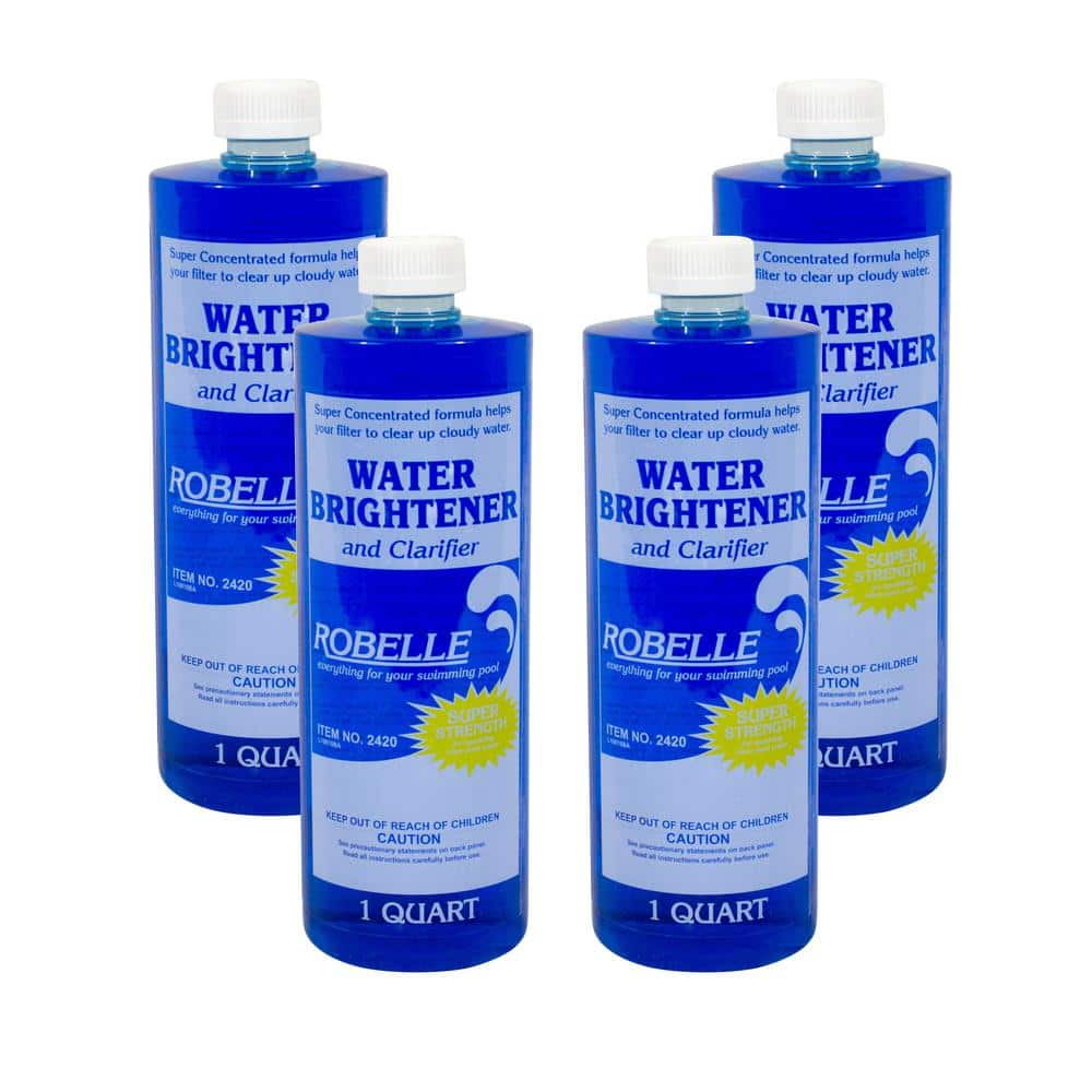 Robelle 1 qt. Pool Water Brightener and Clarifier (4Pack) 242004