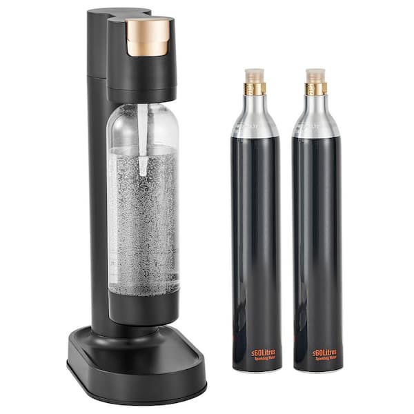 Sparkling Water Maker, 1 l Soda Maker for Home Carbonating, Seltzer Water Starter Kit with 2 CO2 Cylinders