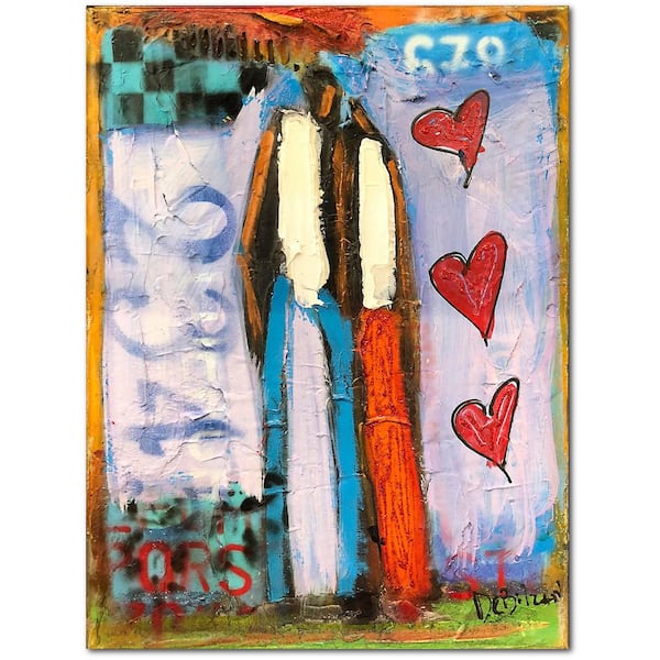 Courtside Market William DeBilzan 3 of Hearts 20 in. x 24 in. Gallery-Wrapped Canvas Wall Art