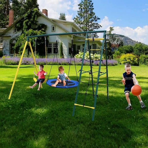 Metal playground sets for backyards online