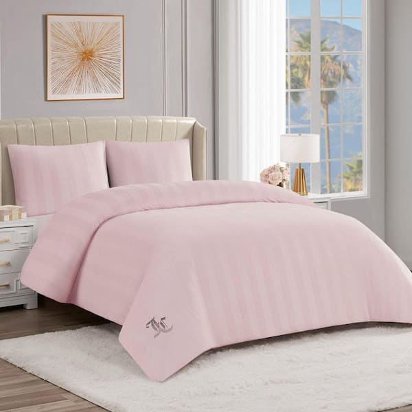 JUICY COUTURE Jenny Velour Striped Jacquard 2-Piece Light Pink