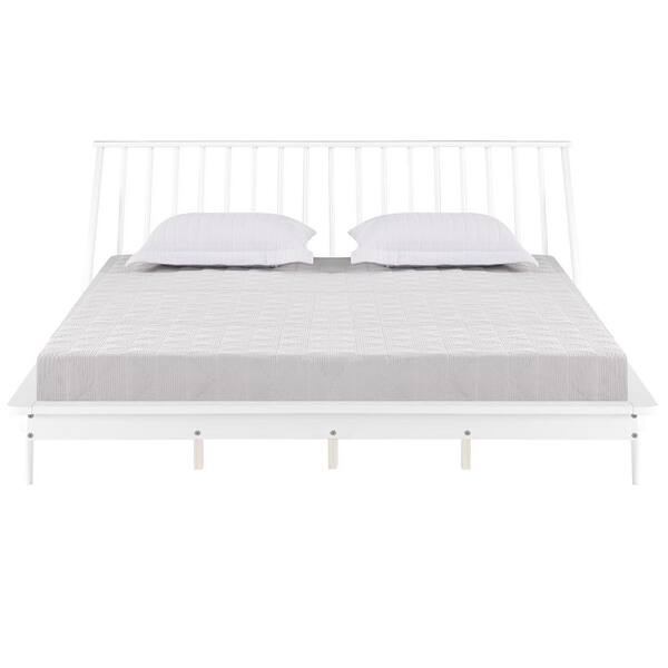 Spindle Back Solid Wood King Bed, Wood Spindle Headboard King