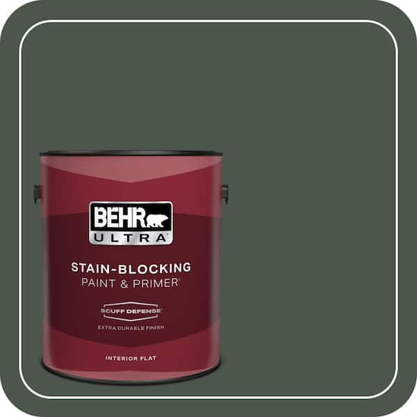 BEHR ULTRA 1 gal. #PMD-66 Deep Evergreen Extra Durable Flat Interior Paint & Primer
