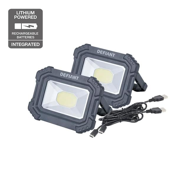 Defiant Defiant 2-Pack 3500 Lumens Rechargeable Magnetic Utility