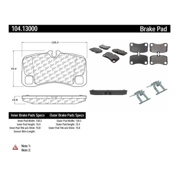 Centric Parts Disc Brake Pad Set 2011 Porsche 911 4.0L 3.6L