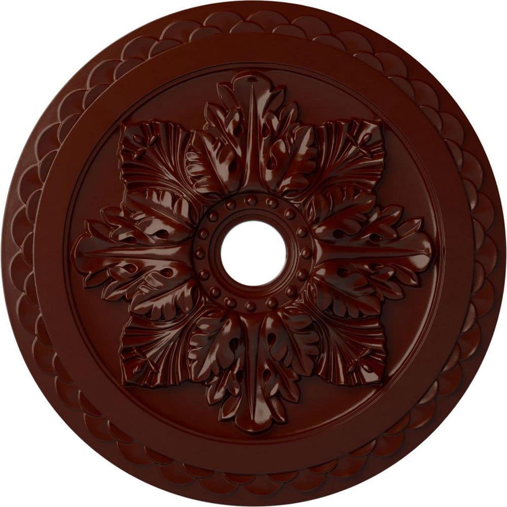 "2"" x 23-5/8"" x 23-5/8"" Polyurethane Bordeaux Deluxe Ceiling Medallion, Brushed Mahogany" price history on PriceWatchPro