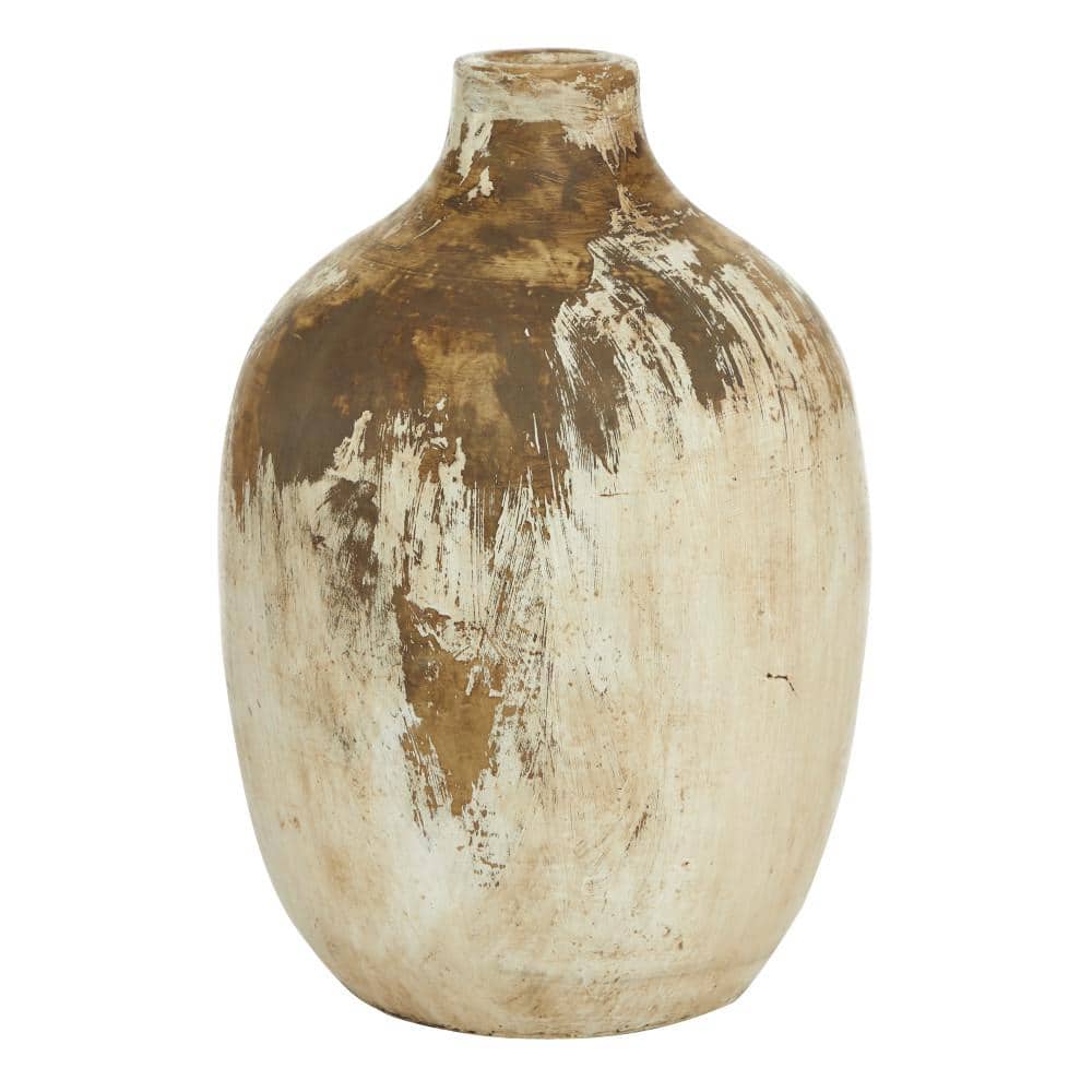DecMode 9 W  13 H Terracotta Farmhouse Vase  Beige  1 - Piece