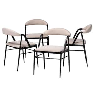 Orrin Beige and Black Dining Chair (Set of 4)