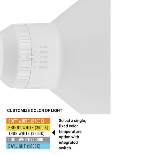 150-Watt Equivalent PAR38 Dimmable CEC Dusk to Dawn LED Spot Light Bulb with Selectable Color Temperature (1-Pack)