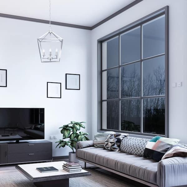 60W Equivalent B11 E12 Candelabra Switch to Dim White Filament Clear Chandelier LED Light Bulb, Daylight 5000K (3-Pack)