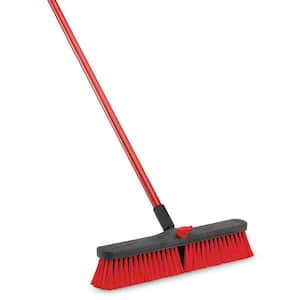 18 in. Multi-Surface Push Broom with Steel Handle