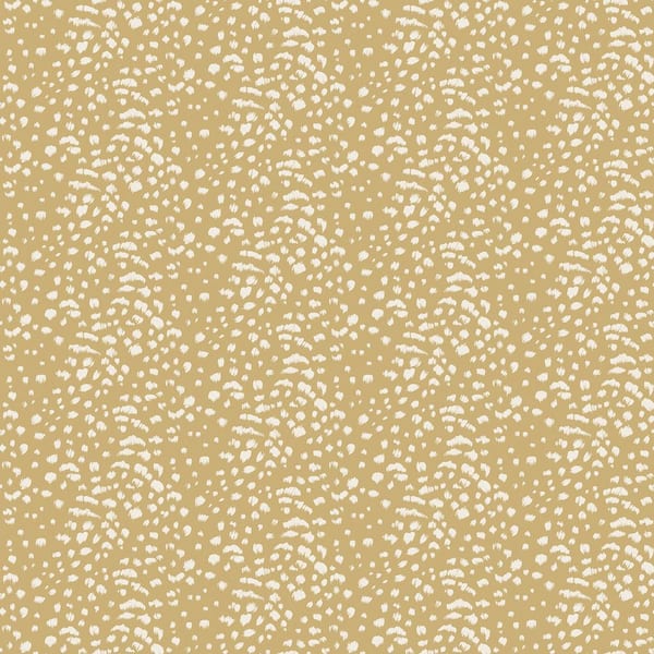 OhPopsi Yellow Ula Mustard Cheetah Spot Wallpaper Sample