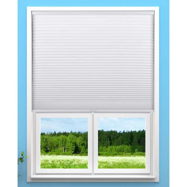 Arlo Blinds Blackout White Cordless Room Darkening Cellular Shade 29.5 in. W x 60 in. L (Actual Size)