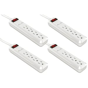 4-Outlet Power Strip Surge Protector with 3 ft. Cord (4-Pack)