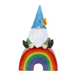 Glowing Rainbow with Automatic Timer Gnome Garden Statue