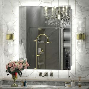 30 in. W x 36 in. H Rectangular Frameless Super Bright Backlited LED Anti-Fog Tempered Glass Wall Bathroom Vanity Mirror