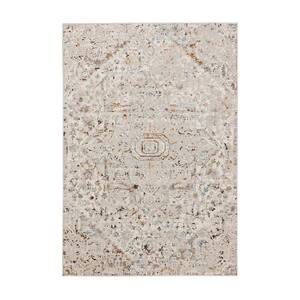 Damon Grey 2 ft. x 2 ft. 11 in.Traditional Floral Medallion Area Rug