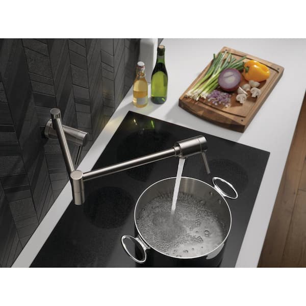 Contemporary Wall Mounted Potfiller in Stainless