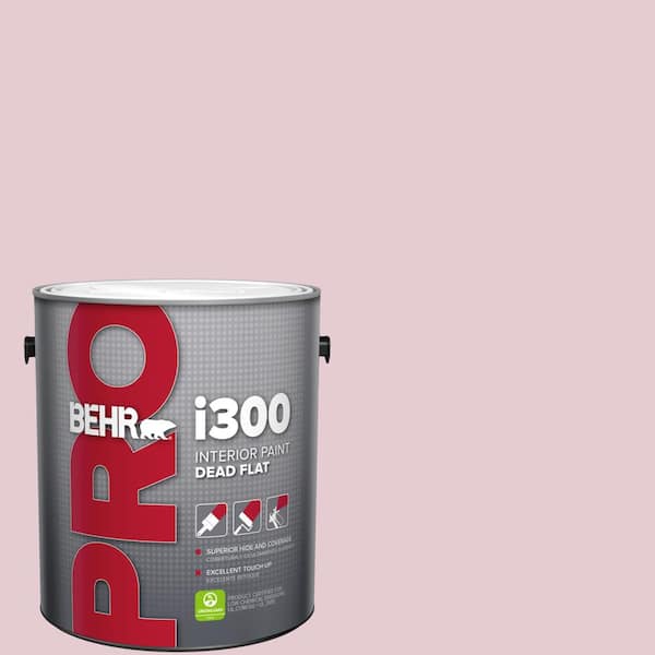BEHR PRO 1 gal. #100C-2 Cool Pink Dead Flat Interior Paint