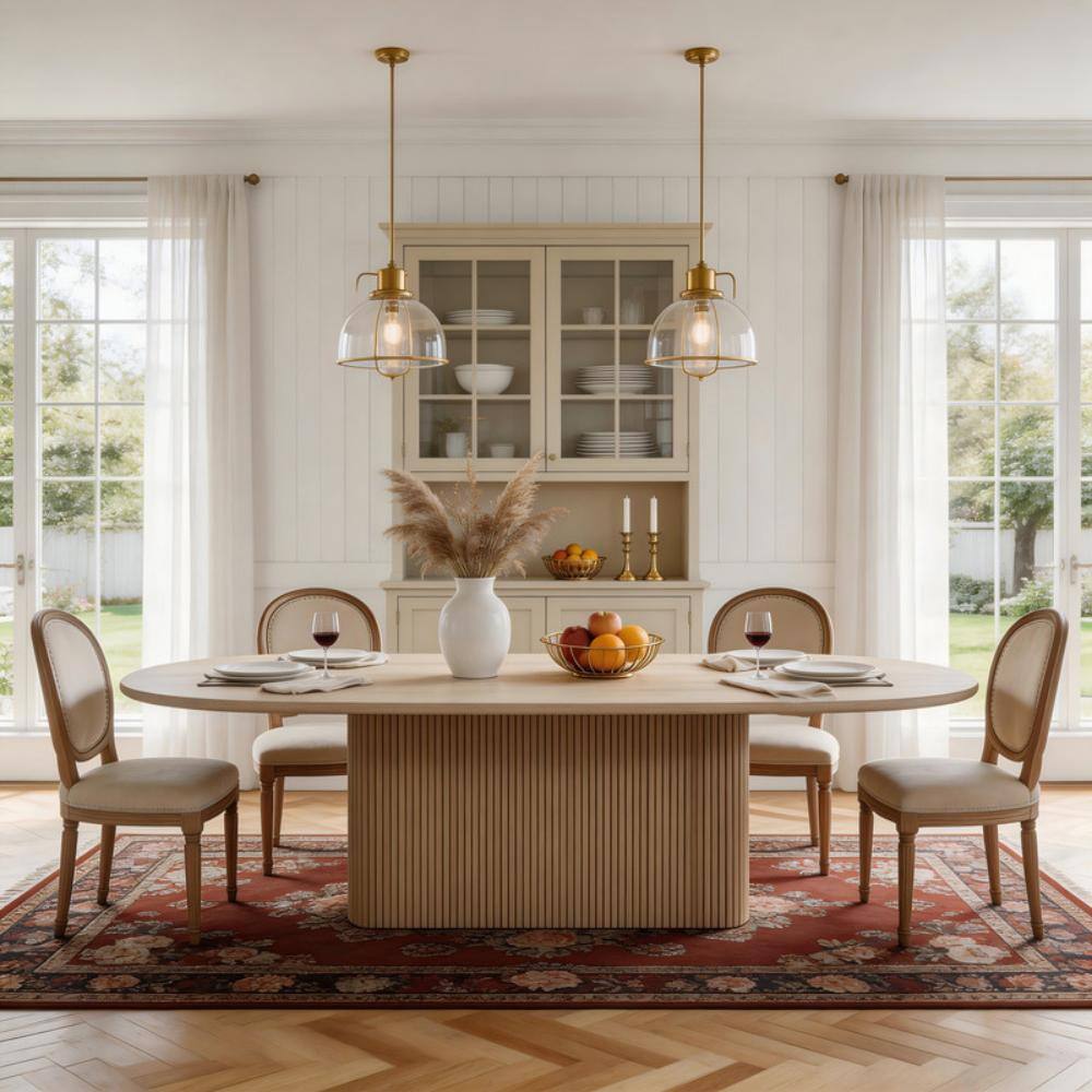 Italian Retro-style Oval Dining Table,1860*800*730mm