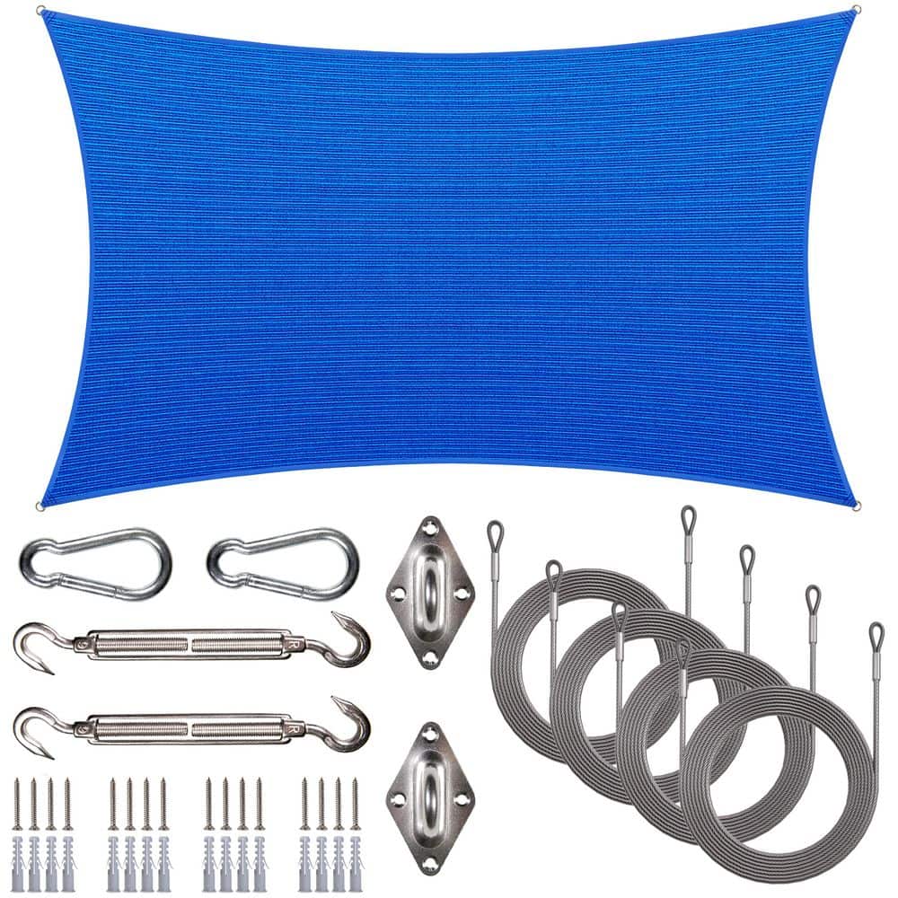 16 ft. x 20 ft. Rectangle Sun Shade Sail with Hardware Kit and