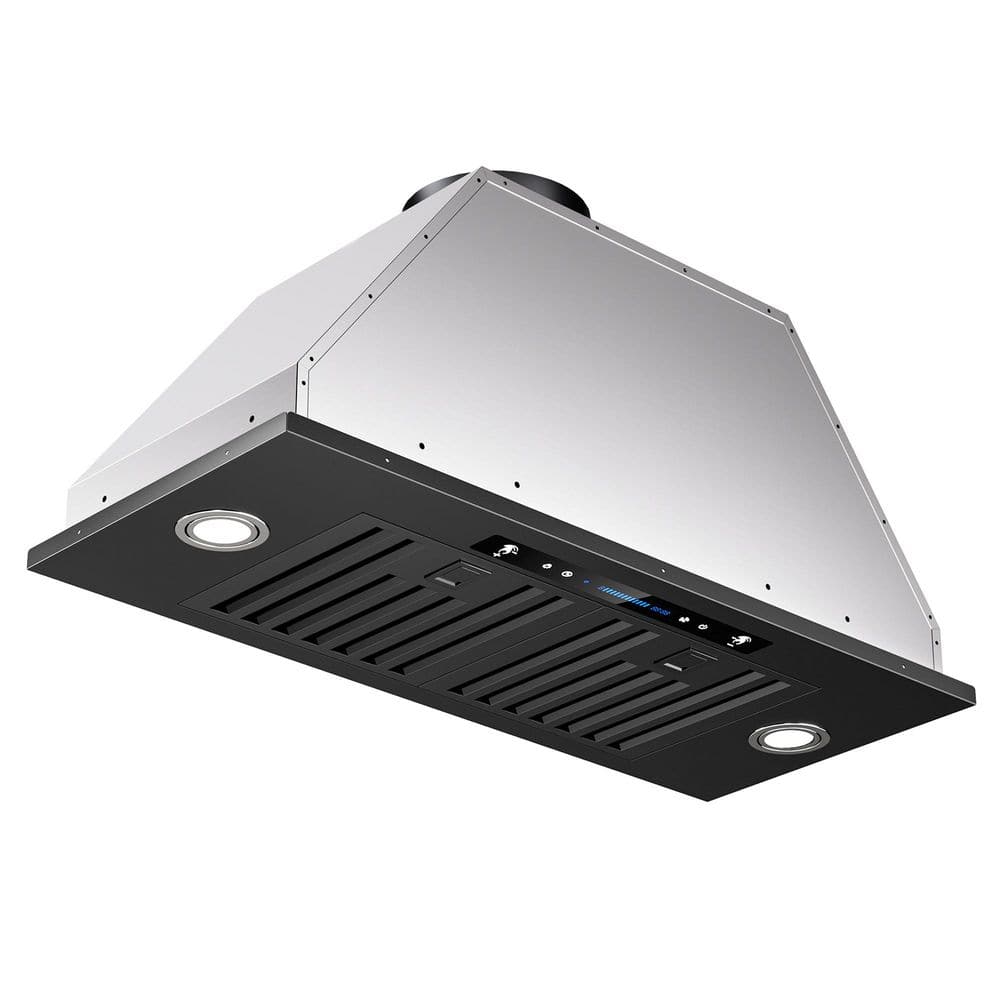 30 in. 900 CFM Convertible Insert Range Hood in Black Stainless Steel with Gesture Control and Long Term Warranty