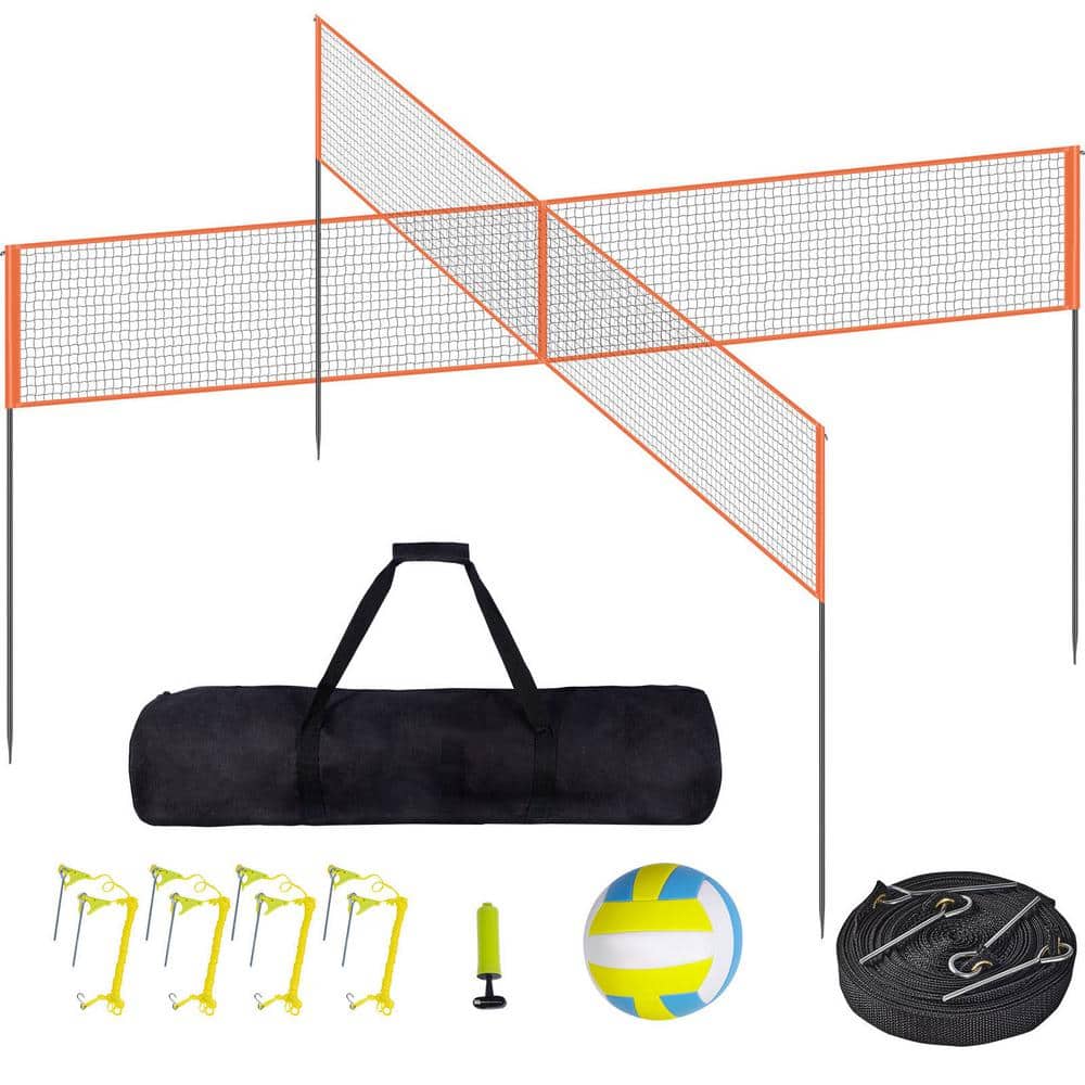 4-Way Volleyball Net, Adjustable Height Badminton Set for Outdoor Use Portable Net with Carrying Bag for Kids and Adults price history on PriceWatchPro
