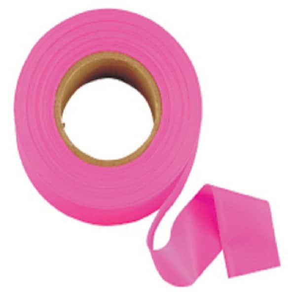 Johnson 1 in. x 200 ft. Glo-Pink Flagging Tape