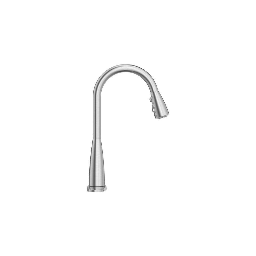 Stainless Steel Single-Handle Pull-Down Kitchen Faucet with Spray