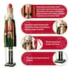 Glitzhome 54 Wooden Christmas Glitter King Nutcracker - 22187800