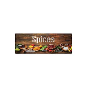 Spices 19.6 in. x 55 in. Anti-Fatigue Kitchen Runner Rug Mat