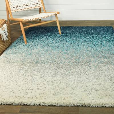 Patterson Blue 8 ft. x 10 ft. Gradient Shag Area Rug