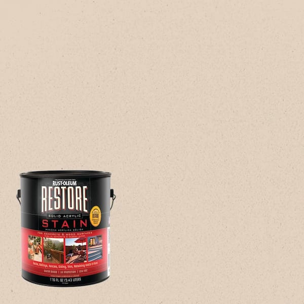 Rust-Oleum Restore 1 gal. Linen Solid Acrylic Exterior Concrete and Wood Stain